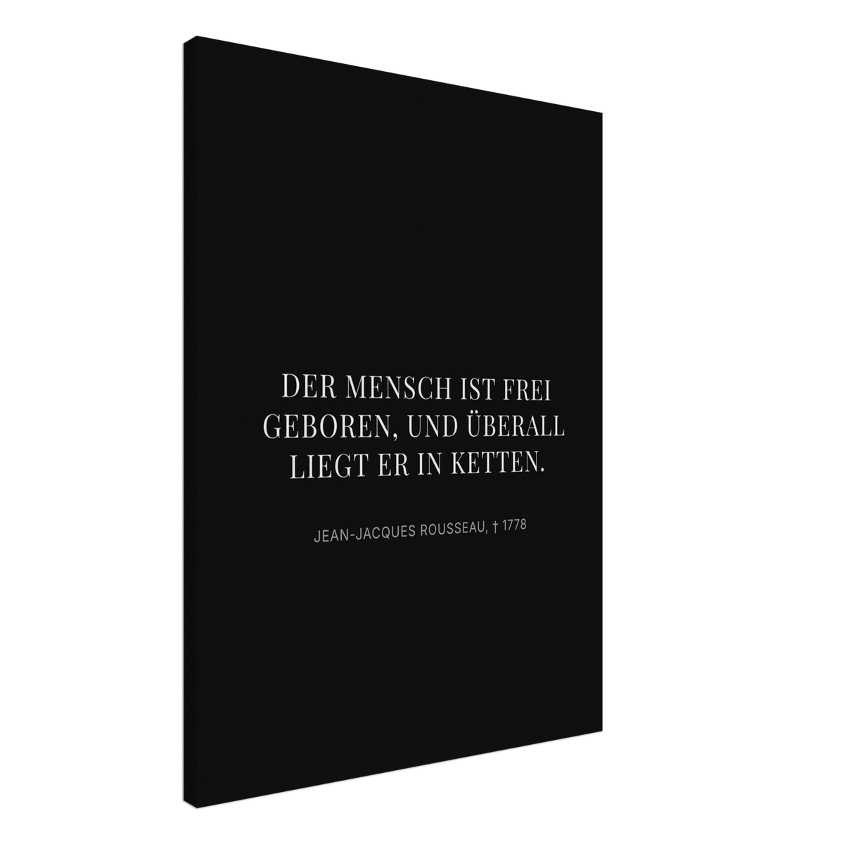 Freiheit im Dunkeln - Typografisches Zitat auf Leinwand (Leinwand)