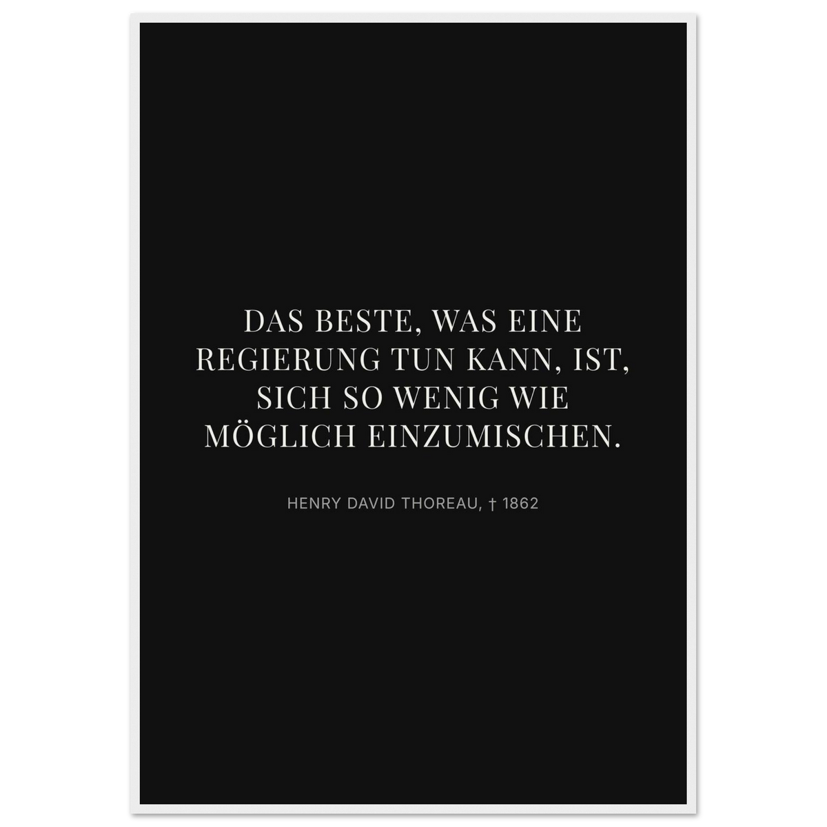 Thores Dunkle Worte im Schweizer Weiss (Klassisches Poster mit Holzrahmen) [Display-Dunkel]