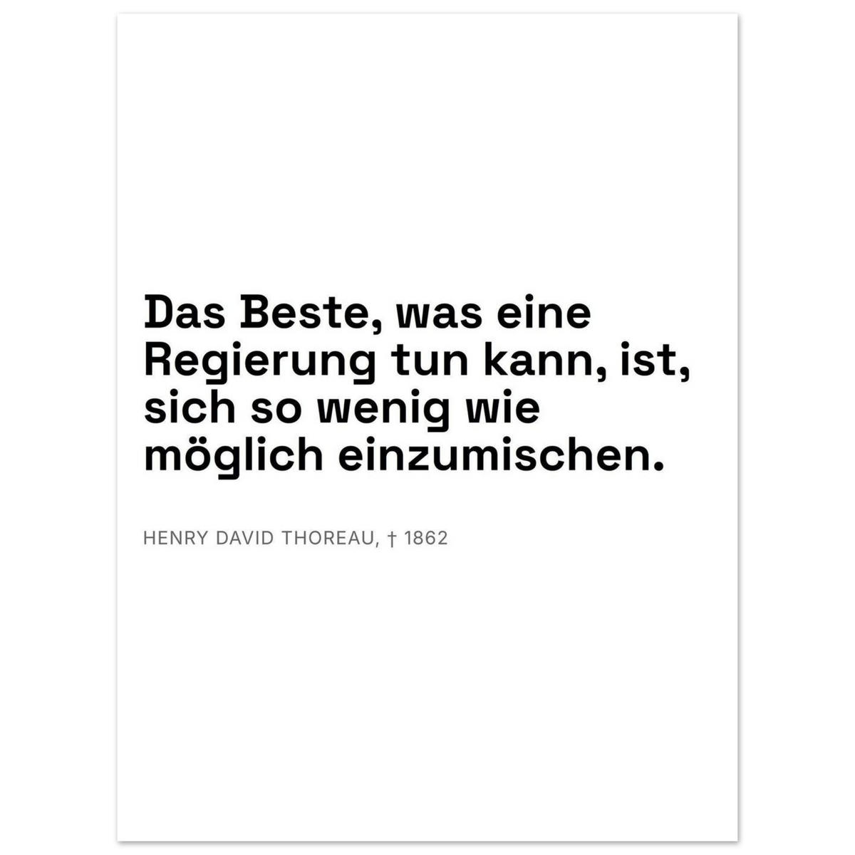Thores Einflusslosigkeit im Schweizer Weiss (Premium Poster auf mattem Papier)