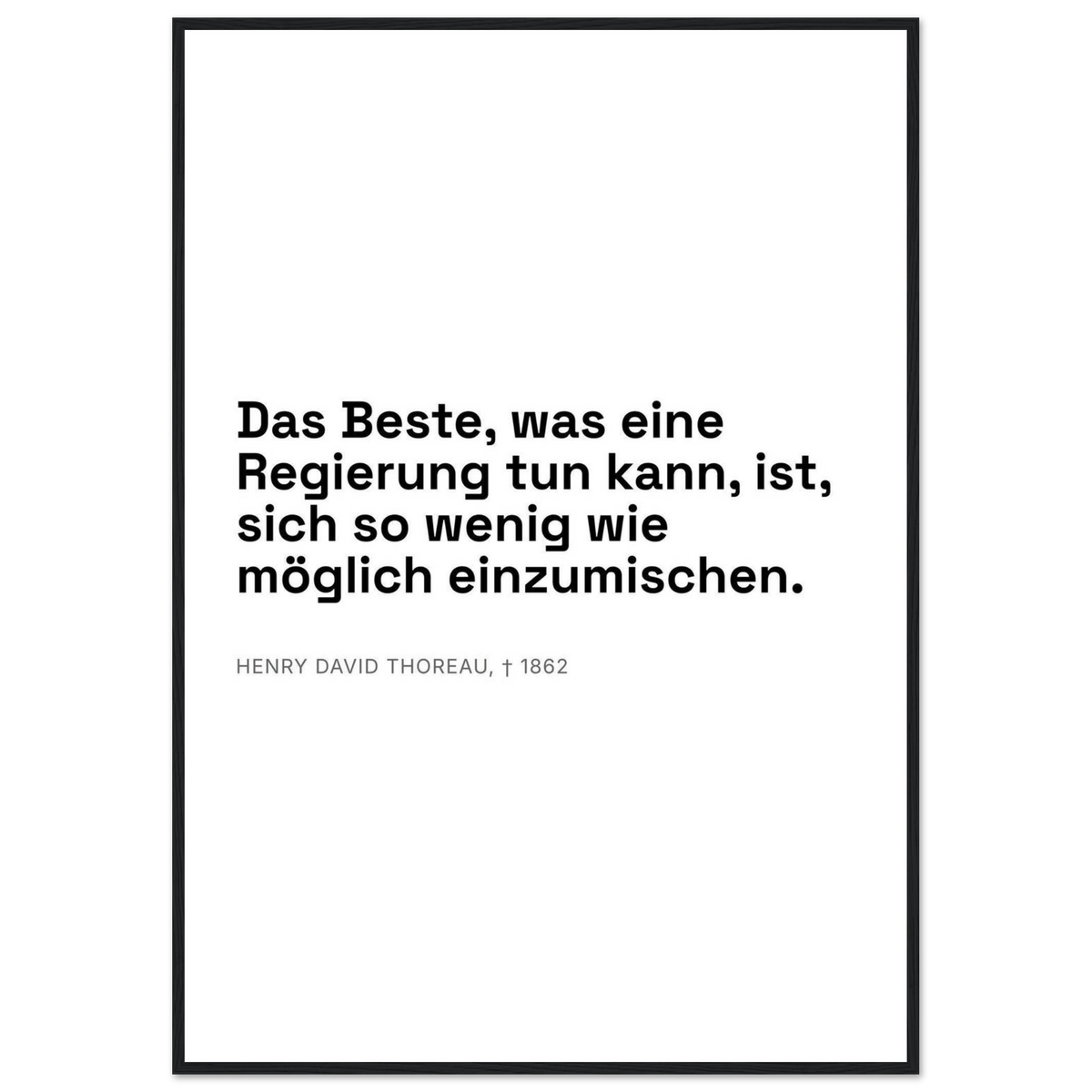 Thores Einflusslosigkeit im Schweizer Weiss (Klassisches Poster mit Holzrahmen)