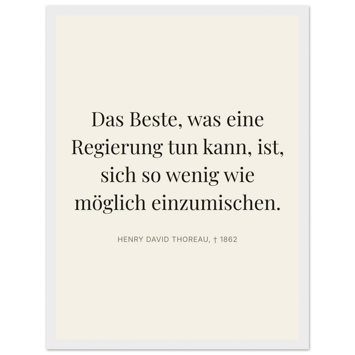 Thores Dunkle Worte im Schweizer Weiss (Klassisches Poster mit Holzrahmen) [Editorial-Beige]