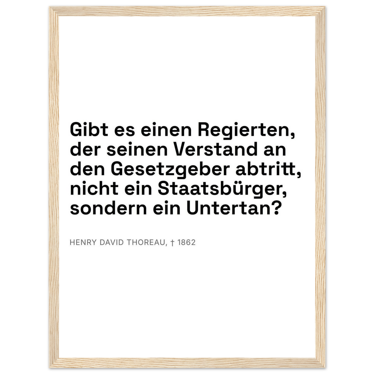 Thores Dunkle Worte in Schweizer Weiss – Motiv 3 (Klassisches Poster mit Holzrahmen)