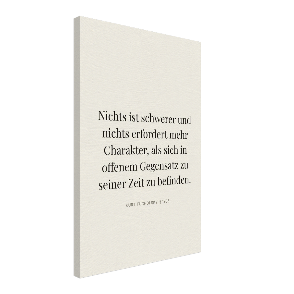 Tuchs Verzweiflung im Schweizer Weiss (Leinwand) [Editorial-Beige]