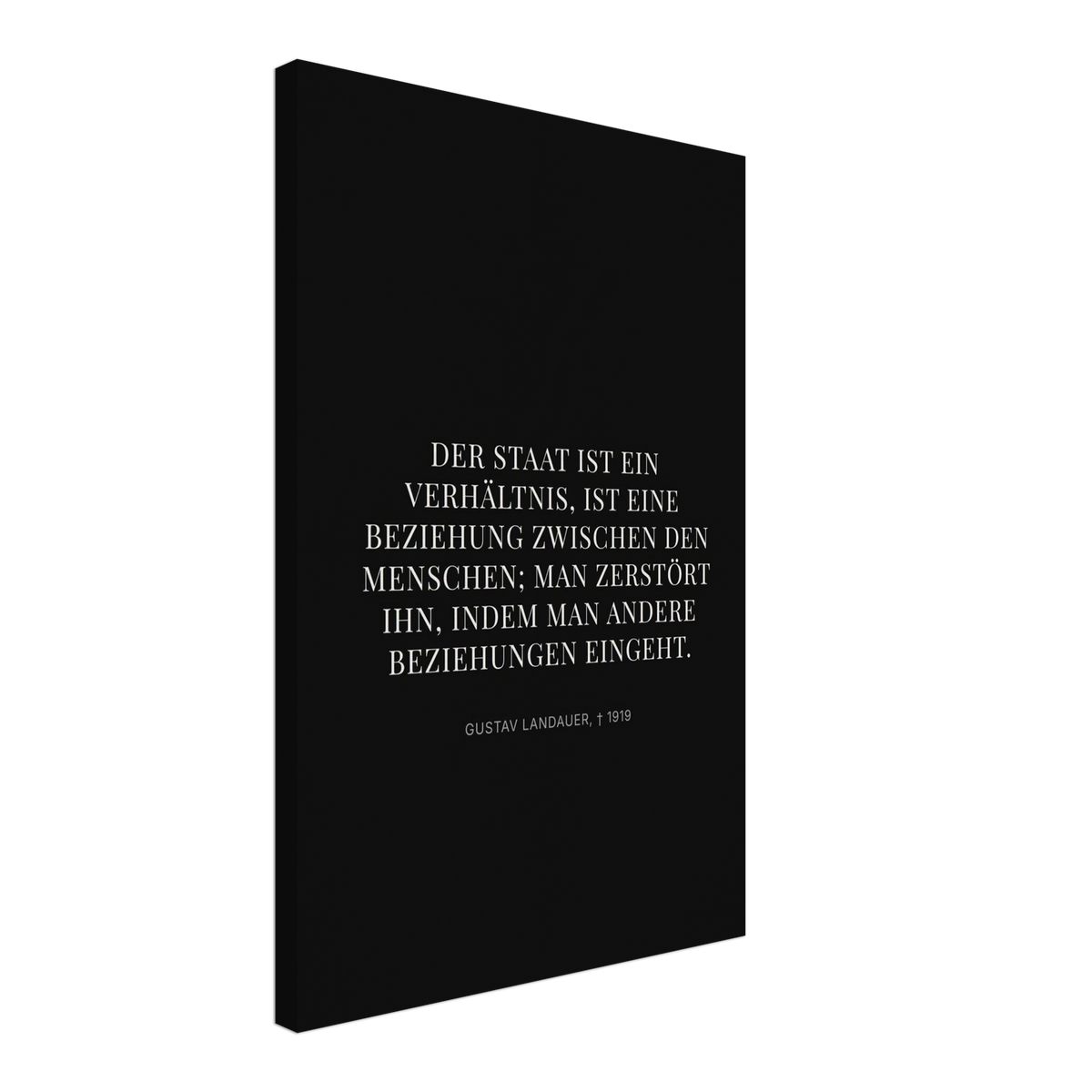 Gustavs Dunkle Wege – Typografie auf Leinwand (Leinwand) [Display-Dunkel]