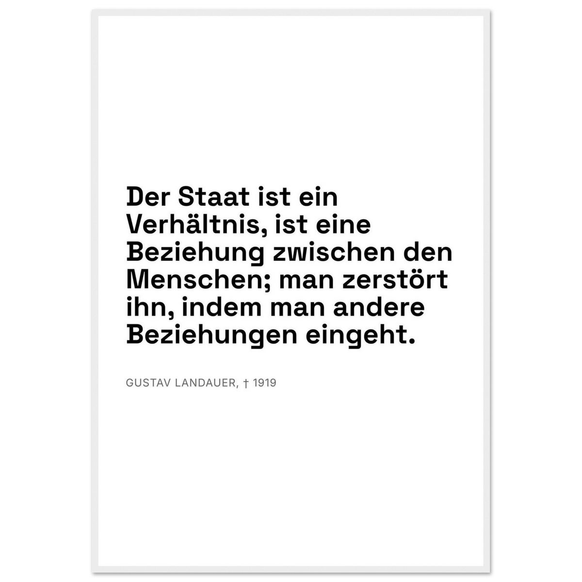 Landauers Reflexionen im Schweizer Weiss (Klassisches Poster mit Holzrahmen)