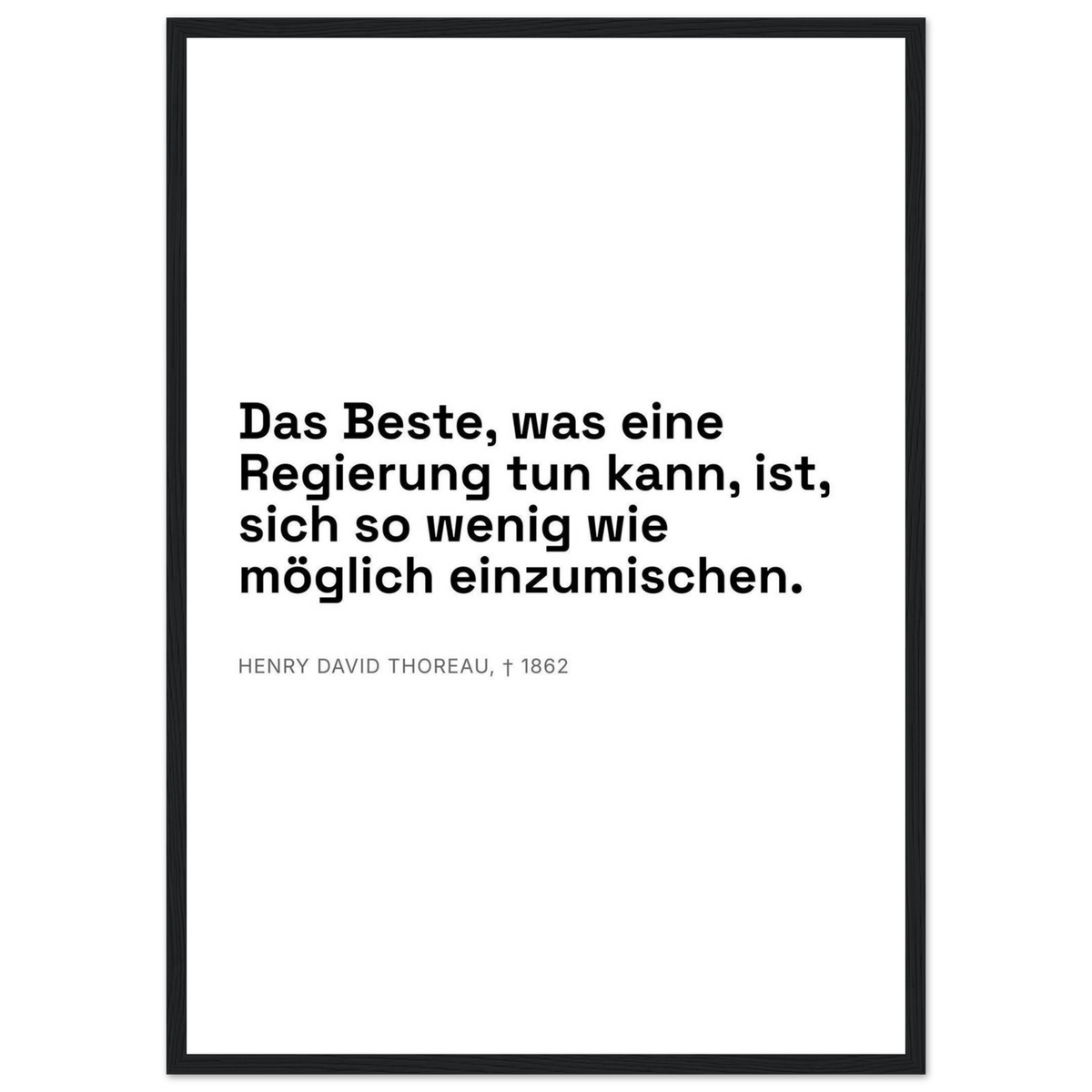 Thores Einflusslosigkeit im Schweizer Weiss (Klassisches Poster mit Holzrahmen)
