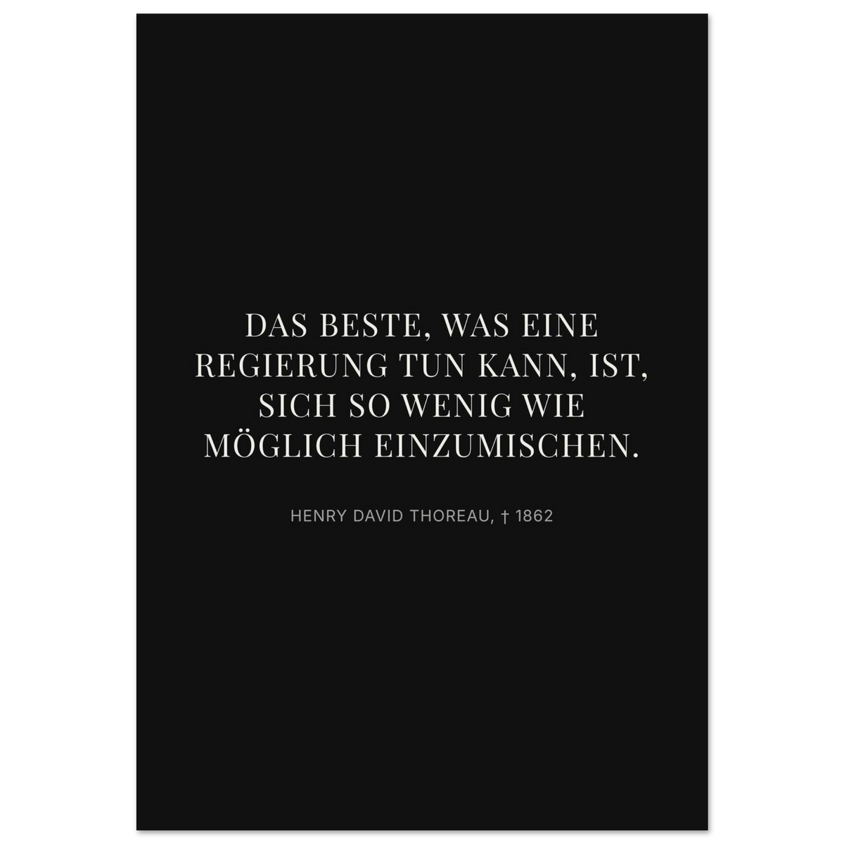 Thores Dunkle Worte im Schweizer Weiss (Premium Poster auf mattem Papier) [Display-Dunkel]