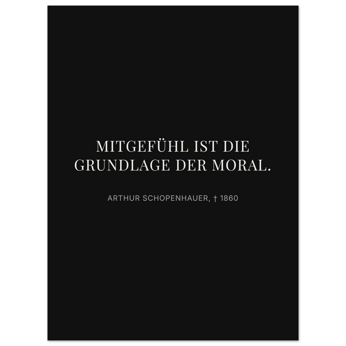 Schwarze Buchstaben auf cremeweißer Leinwand (Premium Poster auf mattem Papier) [Display-Dunkel]