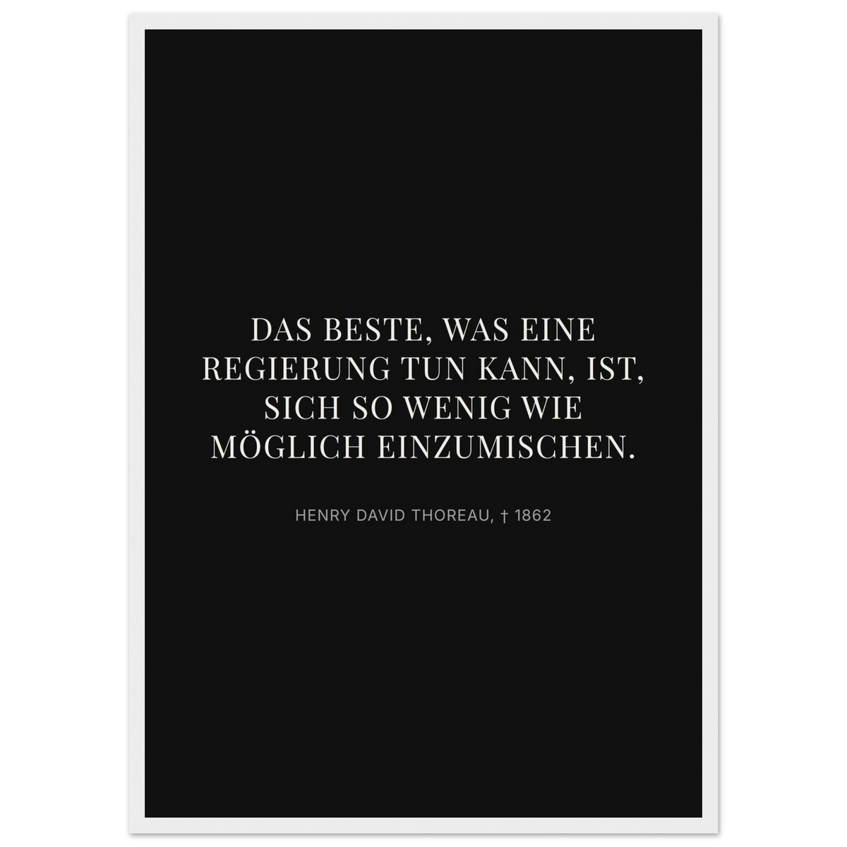 Thores Dunkle Worte im Schweizer Weiss (Klassisches Poster mit Holzrahmen) [Display-Dunkel]