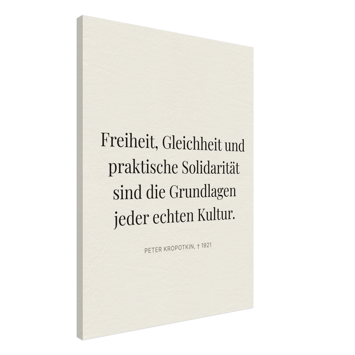 Kroponkins Dunkle Wege – Typografie auf Leinwand (Leinwand) [Editorial-Beige]
