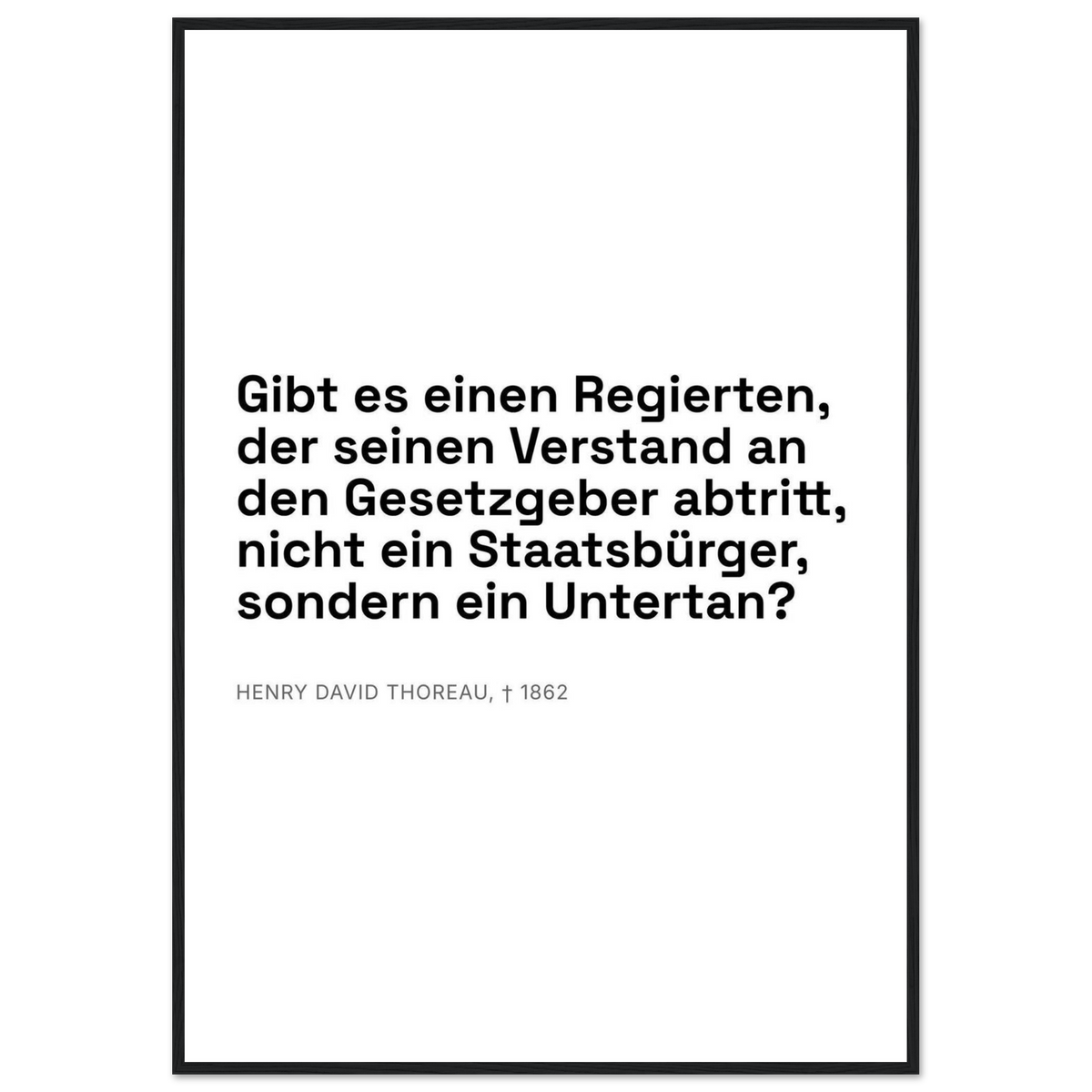 Thores Dunkle Worte in Schweizer Weiss – Motiv 3 (Klassisches Poster mit Holzrahmen)
